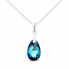 Sidabrinis pakabukas „Baroque (Bermuda Blue)“ su Swarovski® kristalais