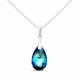 925 Sterling Silver Pendant “Baroque (Bermuda Blue)” created with Crystals by Swarovski®