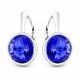 Серебряные серьги «Кларис (Sapphire)» с кристаллами Сваровски®