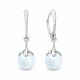 925 Sterling Silver earrings “Pearl Galaxy (Light Blue)” with Preciosa® crystals