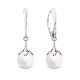 925 Sterling Silver earrings “Pearl Galaxy (White)” with Preciosa® crystals