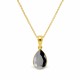 Sidabrinis pakabukas „Crystal Drop (Jet Hematite)“ su Preciosa® kristalais