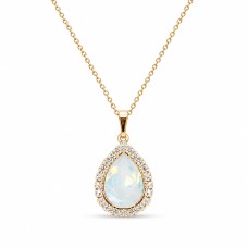 Pakabukas „Celestial Drop (White Opal)“ su Swarovski® kristalais