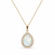 Pakabukas „Celestial Drop (White Opal)“ su Swarovski® kristalais
