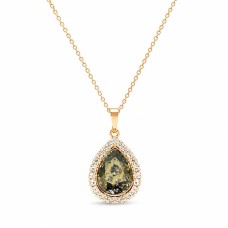 Kaklo papuošalas moterims DiamondSky Celestial Drop (Gold Patina) su Swarovski kristalais