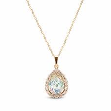 Pakabukas „Celestial Drop (White Patina)“ su Swarovski® kristalais