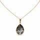 Kaklo papuošalas moterims DiamondSky Crystal Drop (Silver Night) su Swarovski kristalais