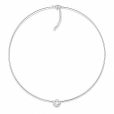 Nematomas sidabrinis pakabukas „Invisible“ su Swarovski® kristalu