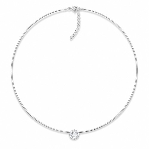 Nematomas sidabrinis pakabukas „Invisible“ su Swarovski® kristalu