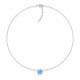 Invisible Sterling Silver Pendant “Invisible (Arctic Blue)” created with Crystals by Swarovski®