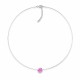 Invisible Sterling Silver Pendant “Invisible (Rubellite)” created with Crystals by Swarovski®