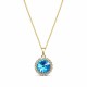Pendant “Clarice” (Aquamarine Blue) embellished with Crystals by Swarovski®