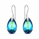 925 Sterling Silver Earrings “Baroque (Bermuda Blue)” created with Crystals by Swarovski®