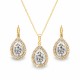 Jewelry Set “Celestial Drop” (Silver Patina) embellished with Crystals by Swarovski®
