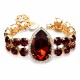 Apyrankė moterims DiamondSky „Celestial Drop II (Red Magma / Ruby)“ su Swarovski karoliukais