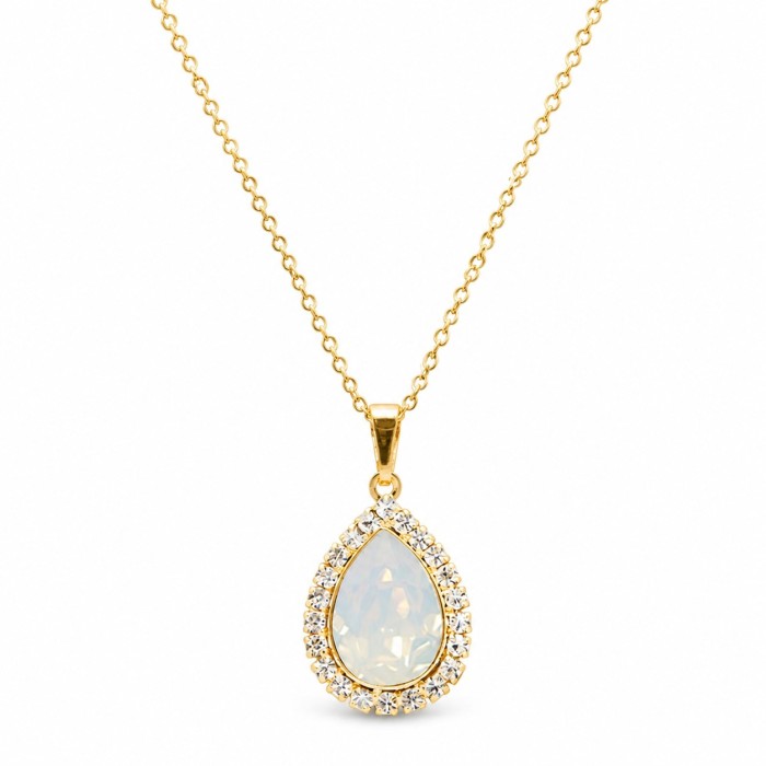 Jewelry Set “Celestial Drop (White Opal)” created with Crystals by Swarovski®