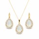 Jewelry Set “Celestial Drop (White Opal)” created with Crystals by Swarovski®