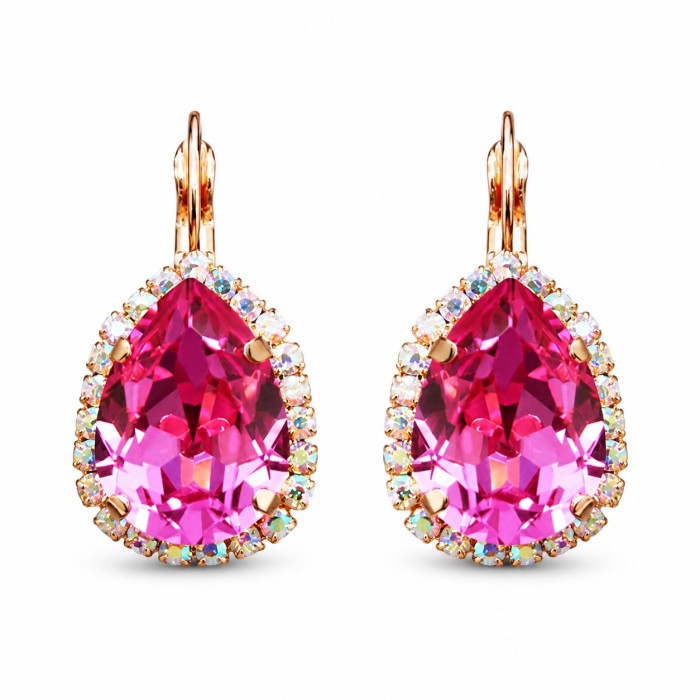 Papuošalų rinkinys moterims „Celestial Drop III (Rose)“ su Swarovski® kristalais