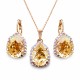 Jewelry Set “Celestial Drop III (Golden Shadow)” created with Crystals by Swarovski®