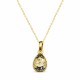 Pendant “Crystal Drop (Gold Patina)” created with Crystals by Swarovski®