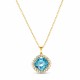 Кулон «Ослепительный Блеск III (Aqua)» с кристаллами Swarovski®