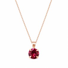 Kaklo papuošalas moterims DiamondSky „Juno (Ruby)“ su Swarovski kristalais