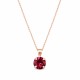 Kaklo papuošalas moterims DiamondSky „Juno (Ruby)“ su Swarovski kristalais