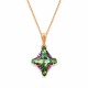 Pakabukas „Crystal Rhombus II (Peridot Scarabaeus Green)“ su Swarovski® kristalais