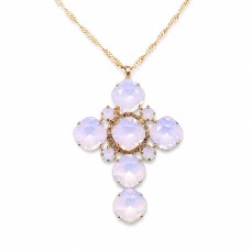 Pakabukas „Glamour (Rose Water Opal)“ su Swarovski® kristalais