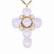 Pakabukas „Glamour (Rose Water Opal)“ su Swarovski® kristalais