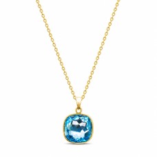 Kaklo papuošalas moterims DiamondSky „Fantasy II (Aquamarine Blue)“ su Swarovski kristalais