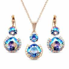 Papuošalų rinkinys moterims „Clarice VI (Light Sapphire Shimmer)“ su Swarovski® kristalais