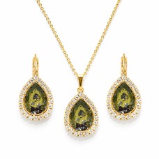 Papuošalų rinkinys moterims „Celestial Drop (Gold Patina)“ su Swarovski® kristalais
