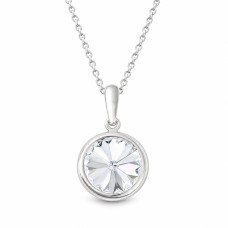 Sidabrinis kaklo papuošalas moterims DiamondSky „Clarice“ su Swarovski kristalais