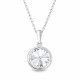 Sidabrinis kaklo papuošalas moterims DiamondSky „Clarice“ su Swarovski kristalais