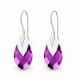 Sidabriniai auskarai „Baroque II (Amethyst Light Chrome)“ su Swarovski® kristalais