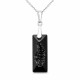 Серебряный комплект «Растущий Кристалл II (Jet)» с кристаллами Swarovski®