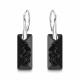 Серебряный комплект «Растущий Кристалл II (Jet)» с кристаллами Swarovski®