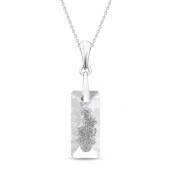 925 Sterling Silver Jewelry Set “Growing Crystal II” created with Crystals by Swarovski®