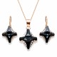 Jewelry Set “Crystal Rhombus II (Graphite Lite Chrome)” created with Crystals by Swarovski®
