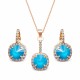 Jewelry Set “Clarice VII” (Azure Blue) embellished with Crystals by Swarovski®