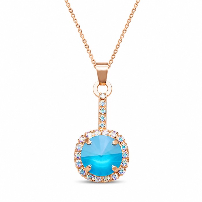 Jewelry Set “Clarice VII” (Azure Blue) embellished with Crystals by Swarovski®