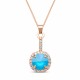 Jewelry Set “Clarice VII” (Azure Blue) embellished with Crystals by Swarovski®
