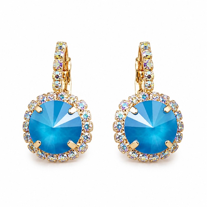 Jewelry Set “Clarice VII” (Azure Blue) embellished with Crystals by Swarovski®