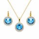 Женский комплект «Кларис (Aquamarine Blue)» с кристаллами Swarovski®