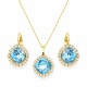 Jewelry Set “Glare III” (Aqua) embellished with Crystals by Swarovski®