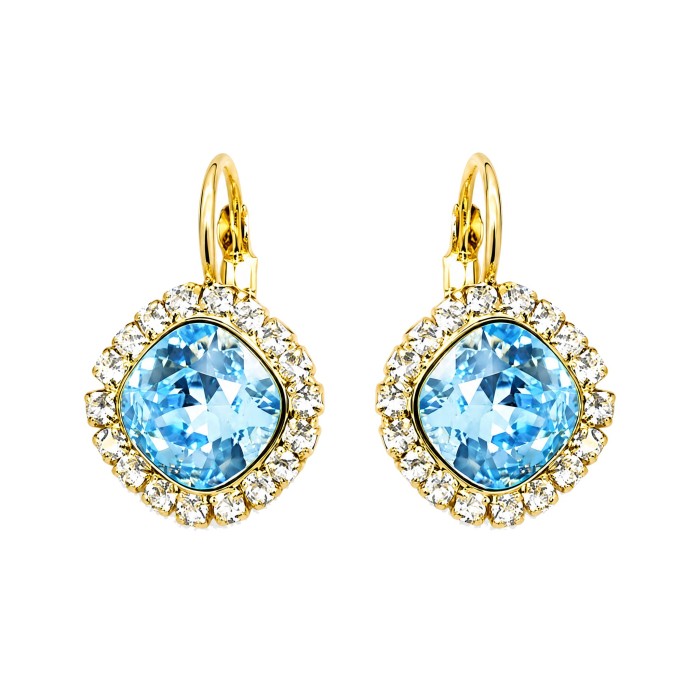Jewelry Set “Glare III” (Aqua) embellished with Crystals by Swarovski®