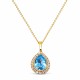 Jewelry Set “Celestial Drop” (Aquamarine Blue) embellished with Crystals by Swarovski®