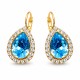 Jewelry Set “Celestial Drop” (Aquamarine Blue) embellished with Crystals by Swarovski®
