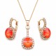 Jewelry Set “Clarice VII (Light Coral)” created with Crystals by Swarovski®